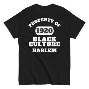 Men's classic tee Property-Of-Black-Culture-Alfa-(1920-Harlem)-in-White-Letters