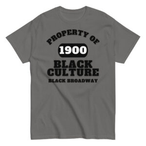 Men's classic tee Property-Of-Black-Culture-Alfa-Black(1900)-Black-Broadway-in-Black-Letters
