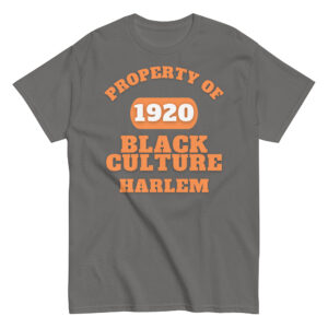 Men's classic tee Property-Of-Black-Culture-Alfa-(1920-Harlem)-in-Orange-Letters