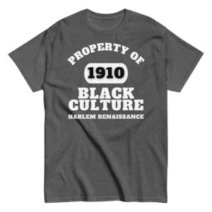 Men's classic tee Property-Of-Black-Culture-Alfa-Black(1910)Harlem-Renaissance-in-White-Letters