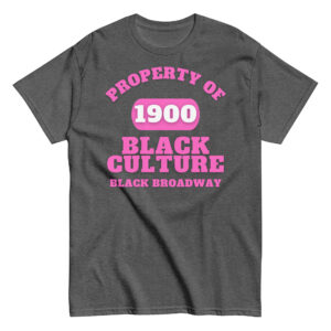 Men's classic tee Property-Of-Black-Culture-Alfa-Black(1900)-Black-Broadway-in-Pink-Letters