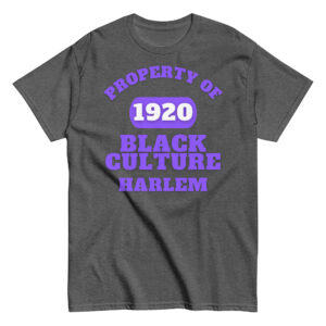 Men's classic tee Property-Of-Black-Culture-Alfa-(1920-Harlem)-in-Purple-Letters