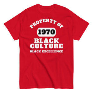 Men's classic tee Property-Of-Black-Culture-Alfa-Black(1970)-Excellence-in-White-Letters
