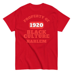 Men's classic tee Property-Of-Black-Culture-Alfa-(1920-Harlem)-in-Red-Letters